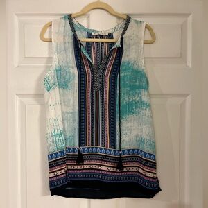 Daniel Rainn sleeveless blouse top boho lightweight‎ women’s size large​